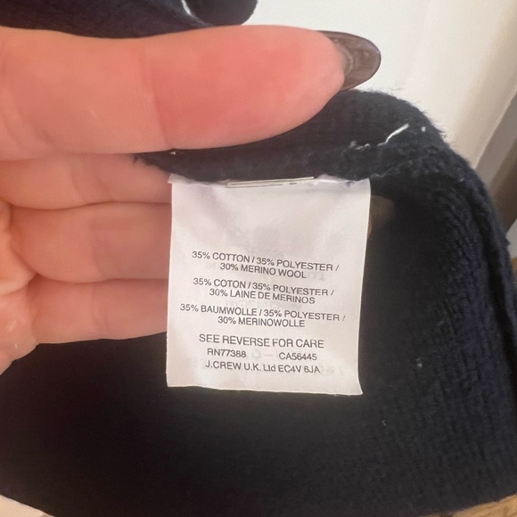 J. Crew Merino Wool Open Front Sweater Blazer Coat - Navy Blue- Size S - Picture 6 of 13